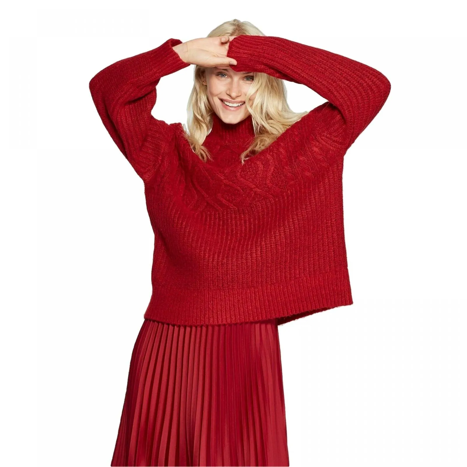 A New Day Women's Mock Neck Pullover Sweater