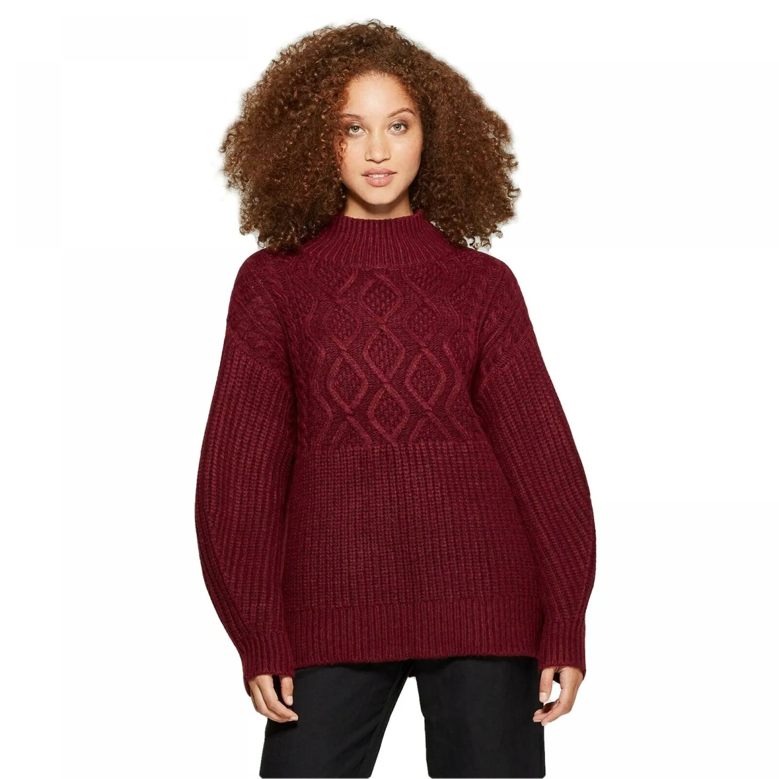 A New Day Women's Mock Neck Pullover Sweater