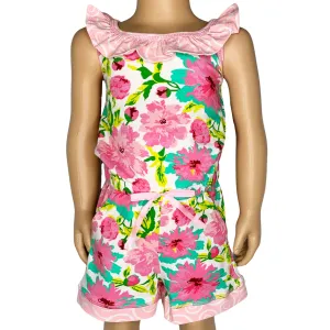 Annloren Little & Big Girls Jumpsuit Shabby Chic Floral Spring Summer Romper