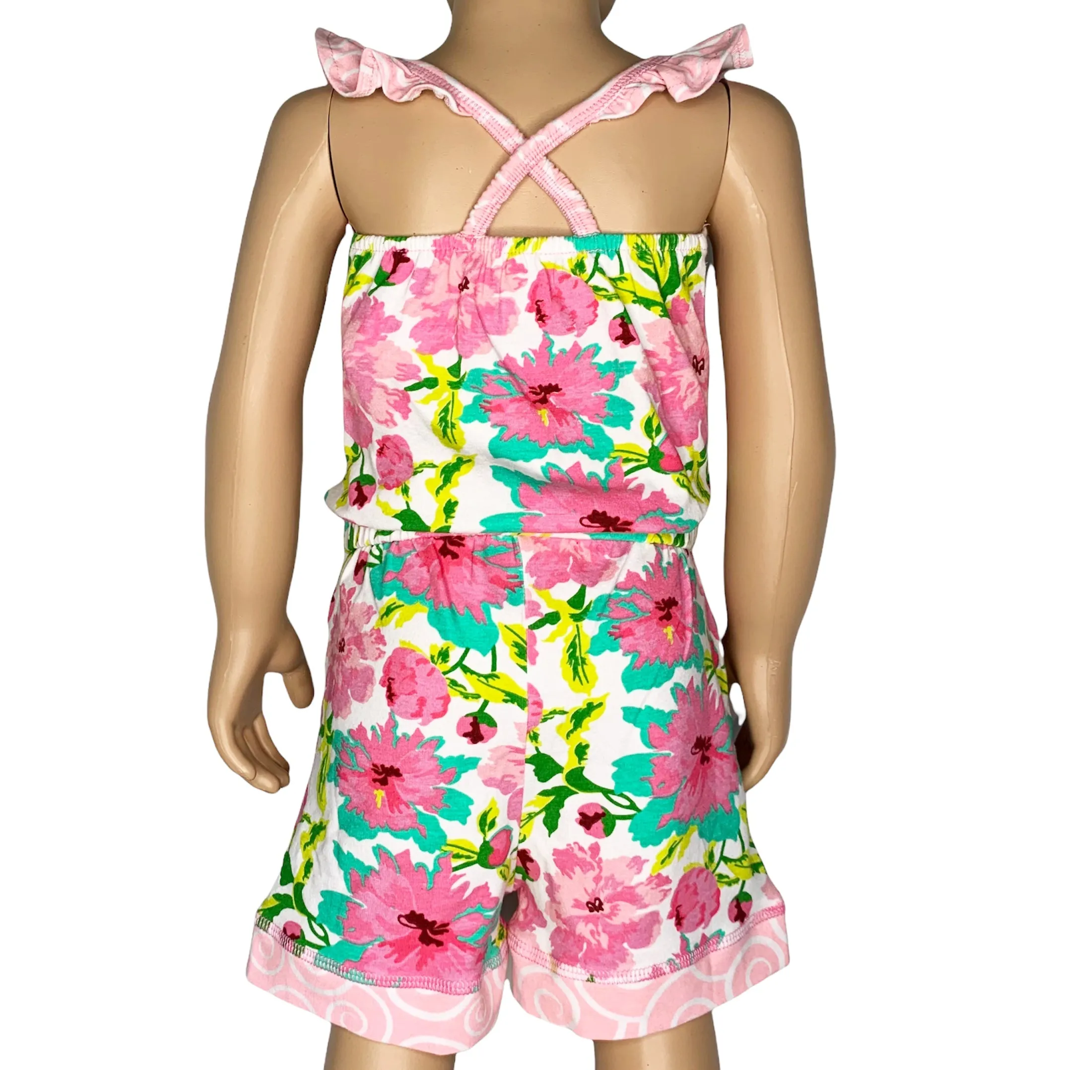 Annloren Little & Big Girls Jumpsuit Shabby Chic Floral Spring Summer Romper