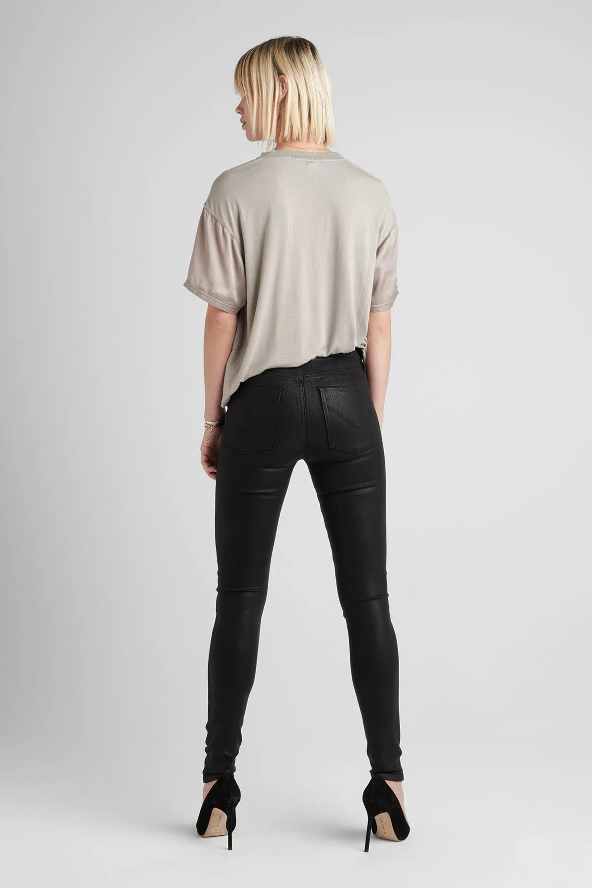 Barbara High Rise Skinny Jean - Noir Leatherette