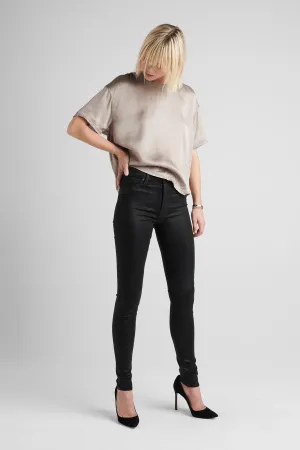 Barbara High Rise Skinny Jean - Noir Leatherette