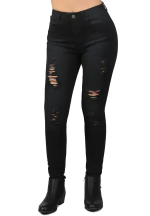 Black Skinny Ripped Jeans