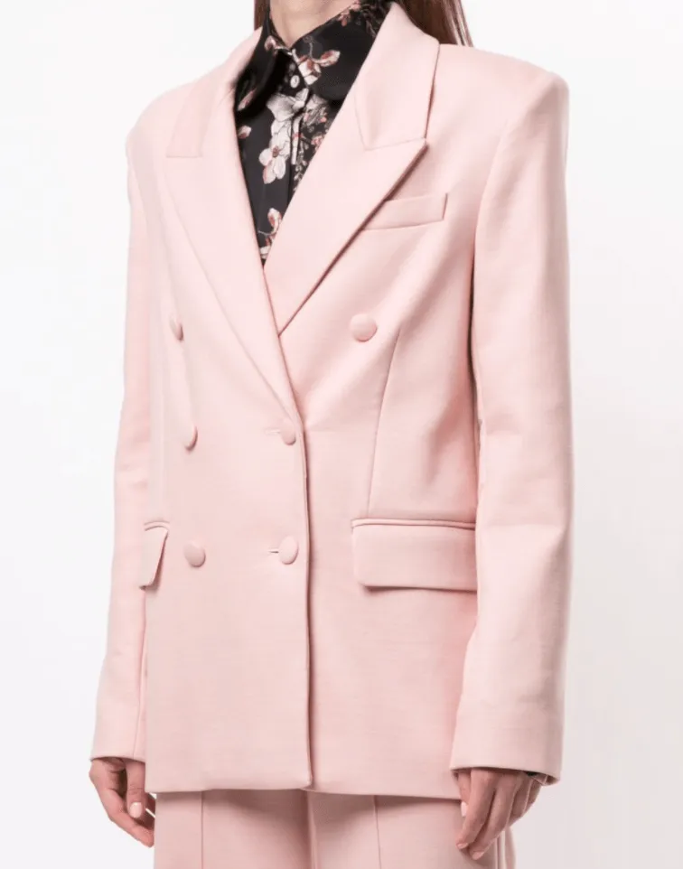 Boxy Blazer In Double Face Italian Wool