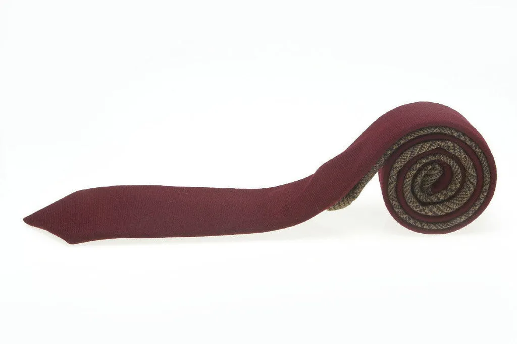 Burgundy Wool Tie