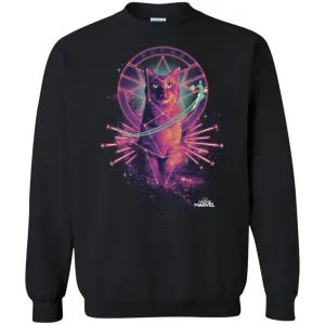 Captain Marvel Movie Goose Galaxy Portrait Crewneck Pullover Sweatshirt