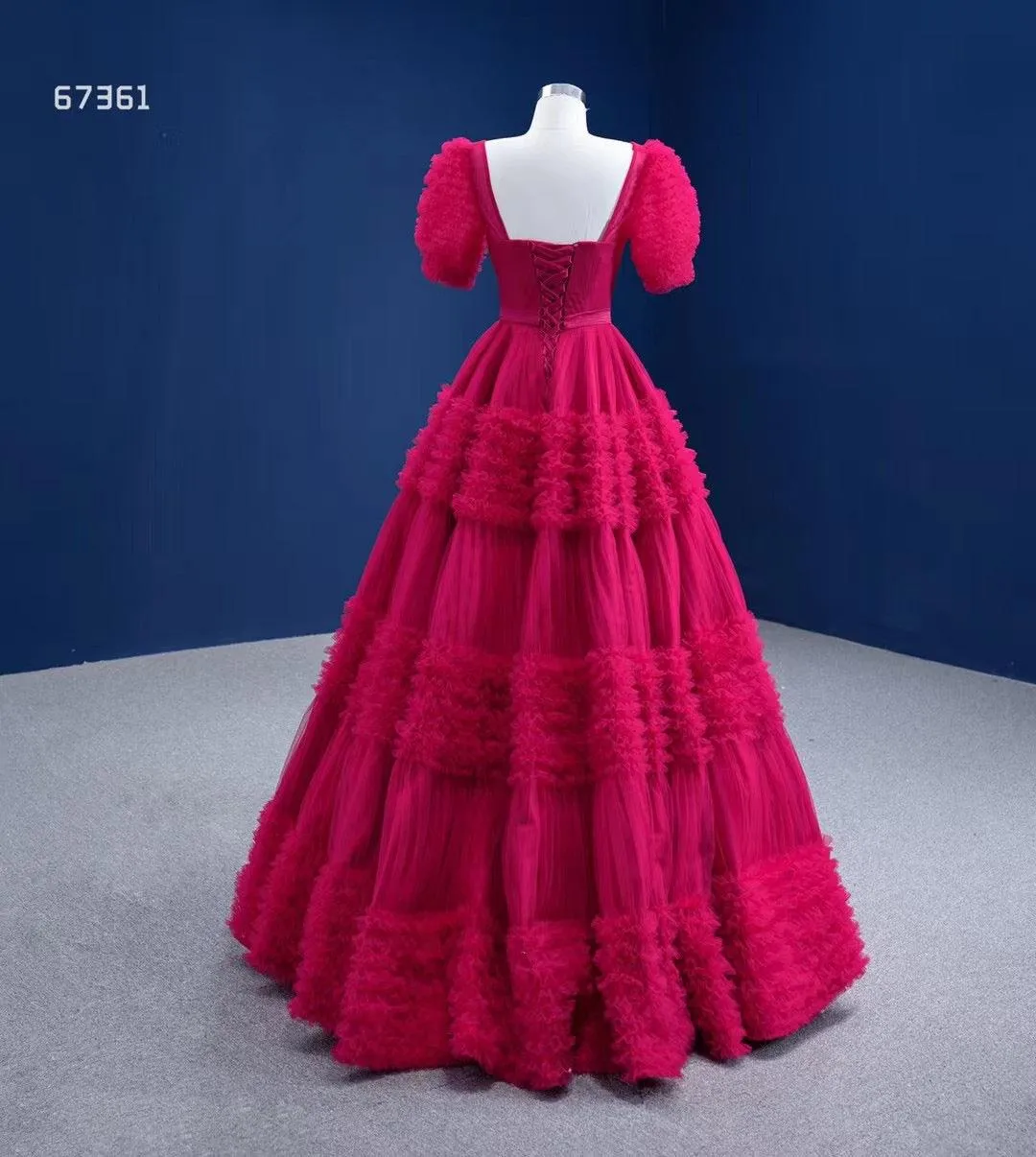 Classic Red A-line Evening Dress