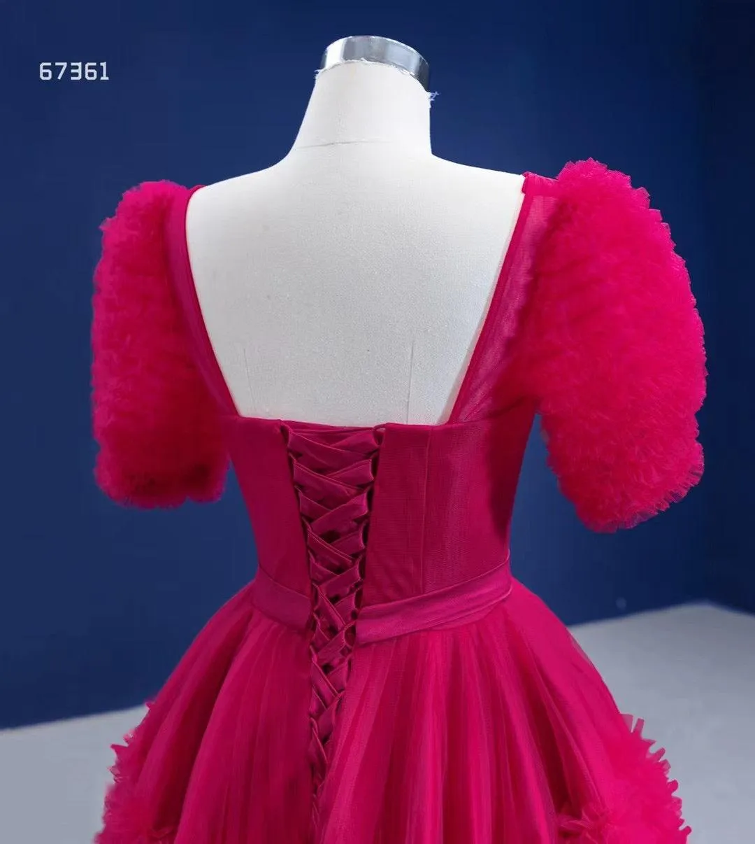 Classic Red A-line Evening Dress