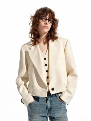 Cropped Tailored Blazer