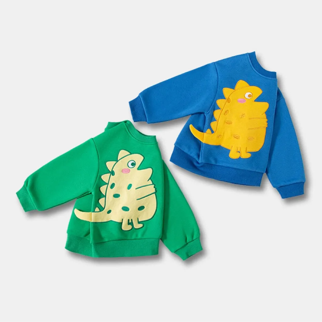 Dino Snug Winter Fleece Sweatshirt