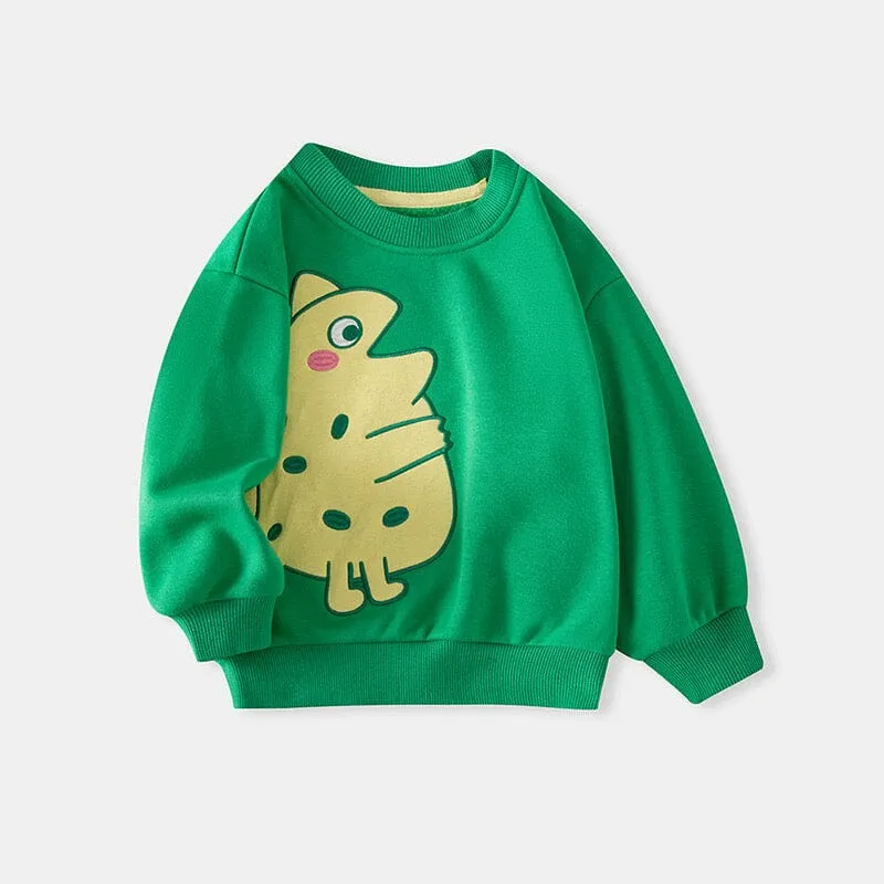 Dino Snug Winter Fleece Sweatshirt
