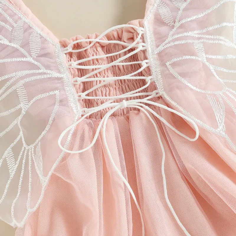 Embroidery Butterfly Romper