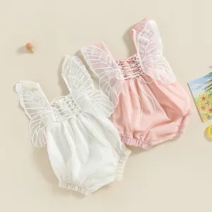 Embroidery Butterfly Romper
