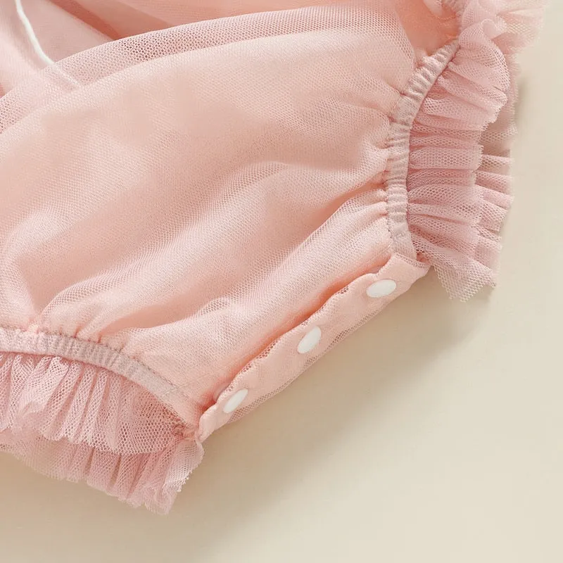 Embroidery Butterfly Romper