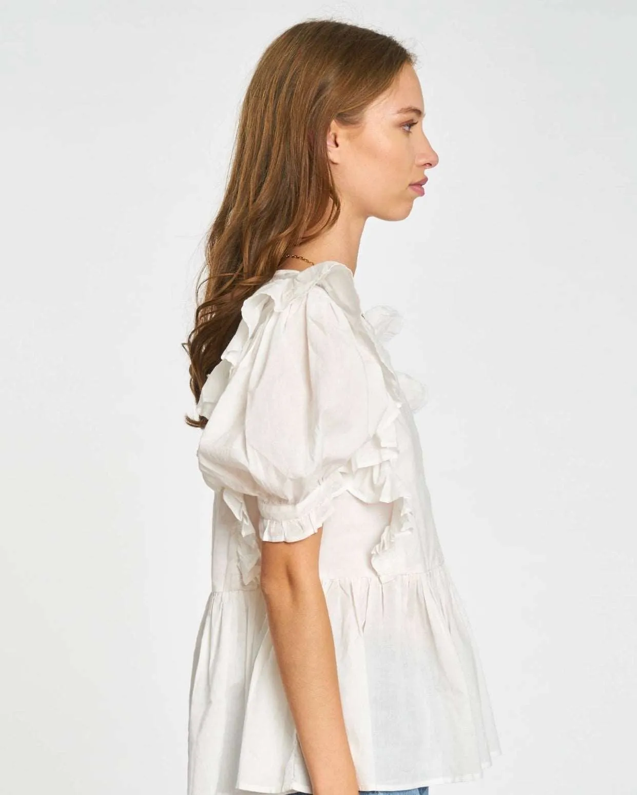 Eyelet Puff Sleeve Top