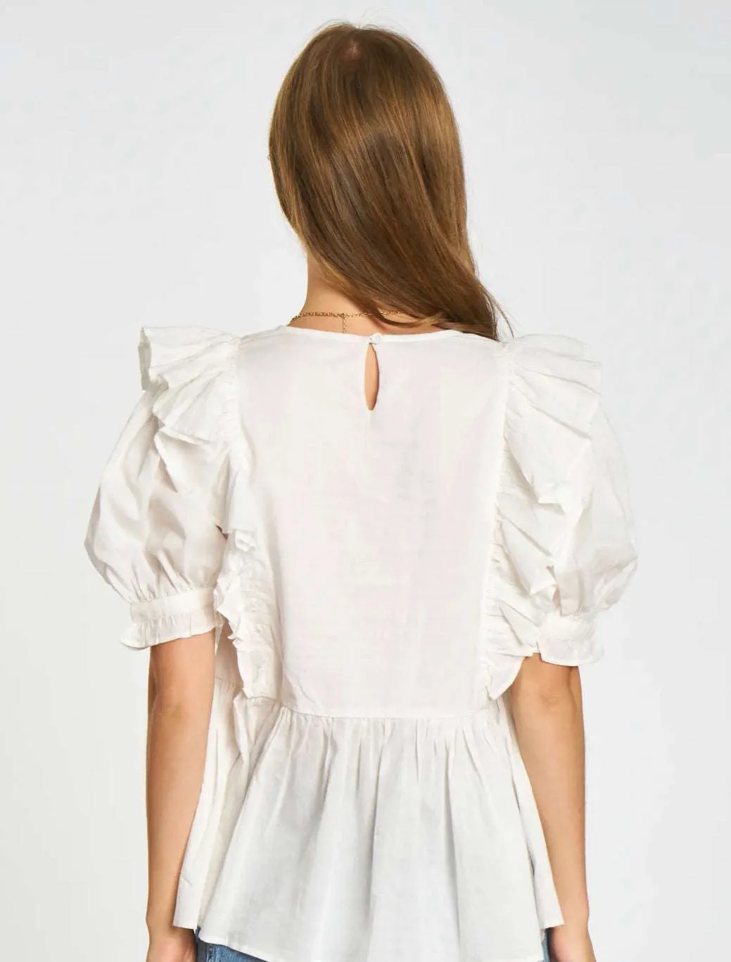 Eyelet Puff Sleeve Top