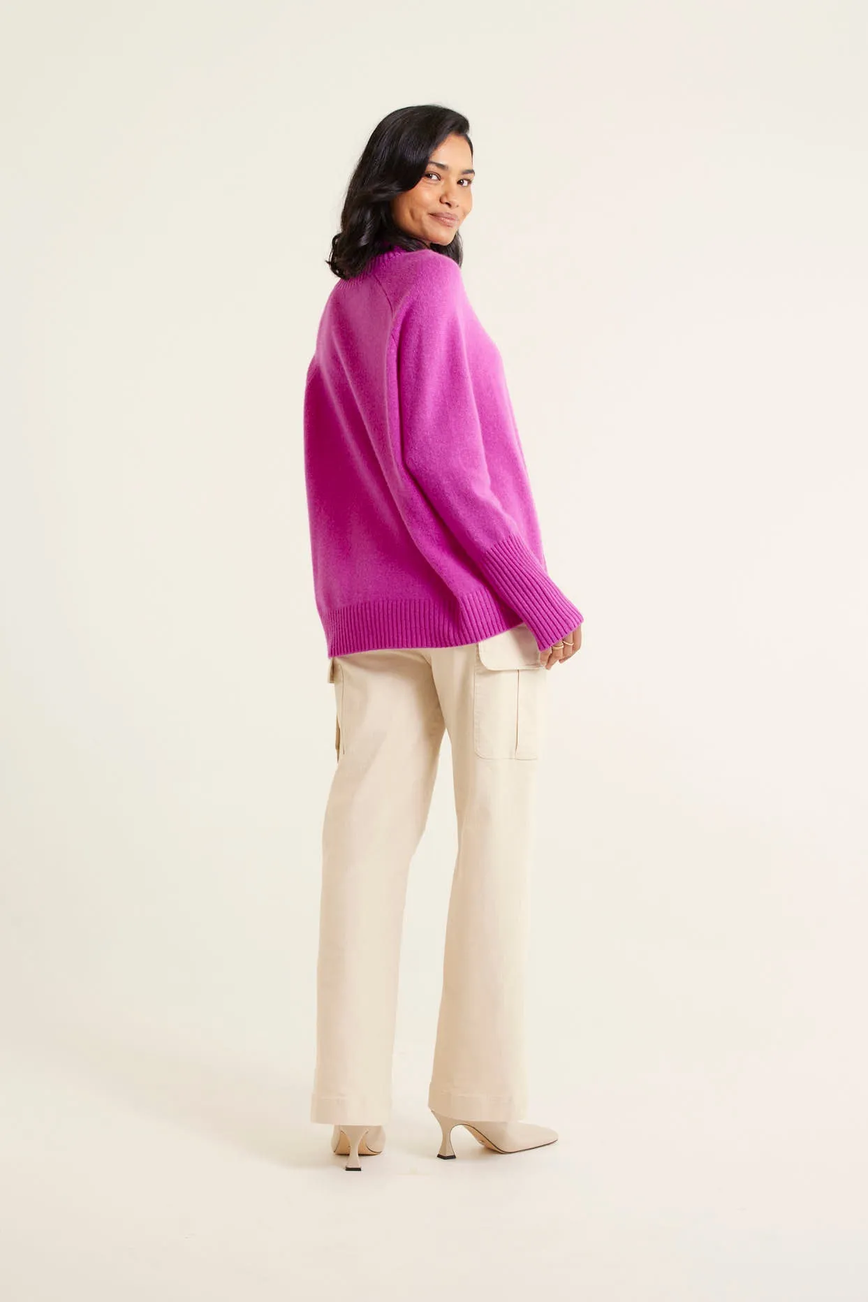 Fifi Cashmere Polo Sweater In Charm