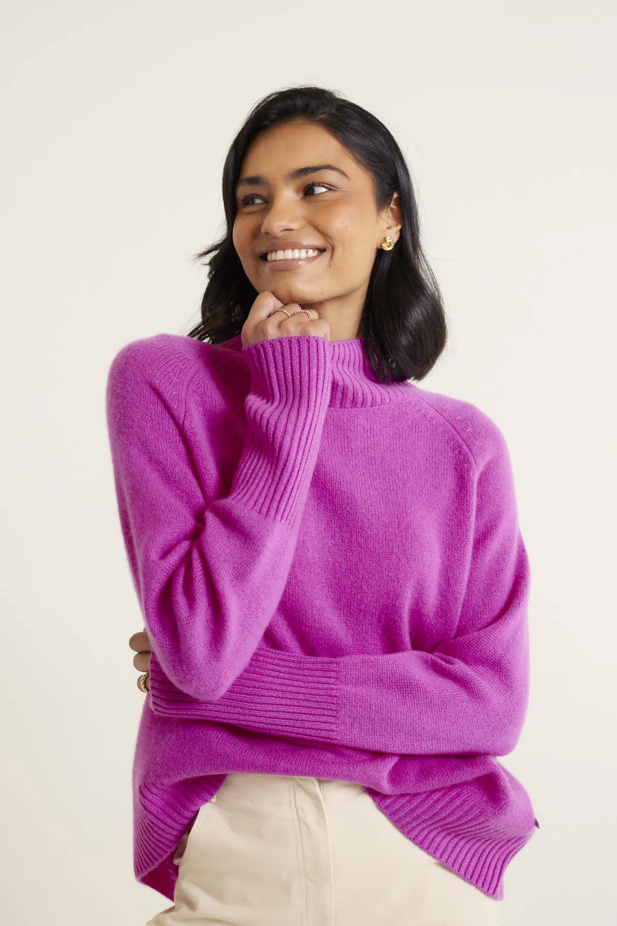 Fifi Cashmere Polo Sweater In Charm