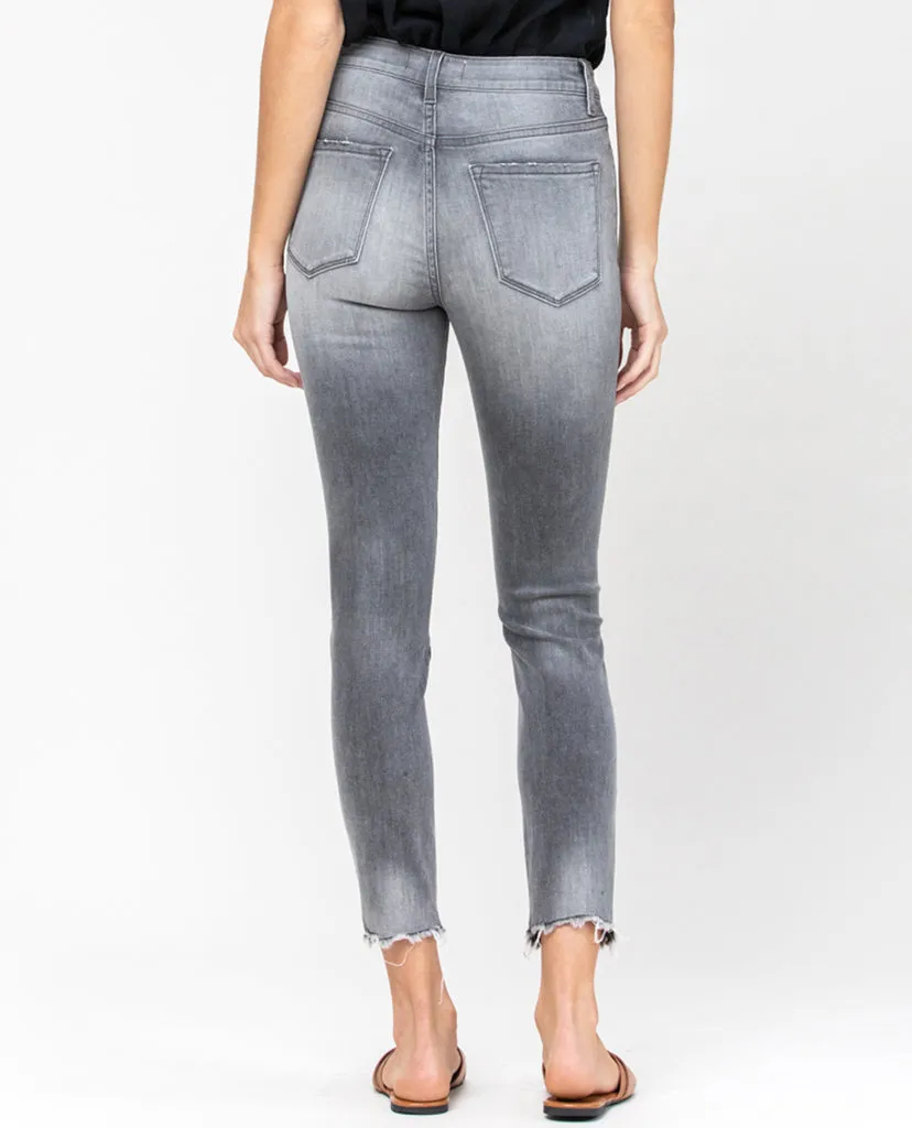 Gemma Gray Denim Skinny Jeans - Grey