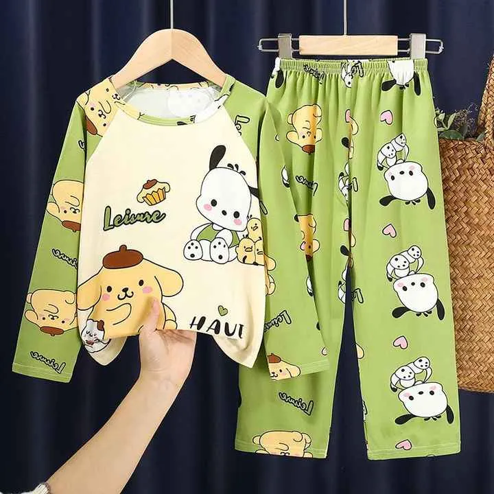 Girls Long Sleeve Pajamas-بيجامات بناتي بأكمام