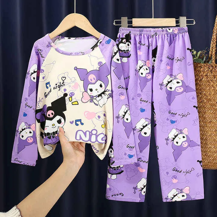 Girls Long Sleeve Pajamas-بيجامات بناتي بأكمام