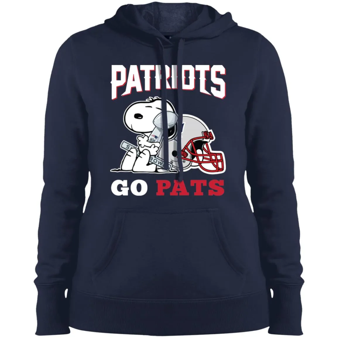 Go Pats - New England Patriots Super Bowl 2019 Snoopy Football Nfl Women Hooded Sweatshirt