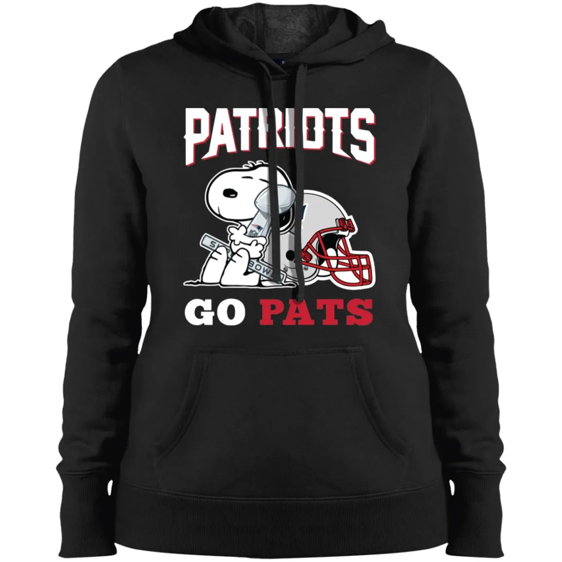 Go Pats - New England Patriots Super Bowl 2019 Snoopy Football Nfl Women Hooded Sweatshirt