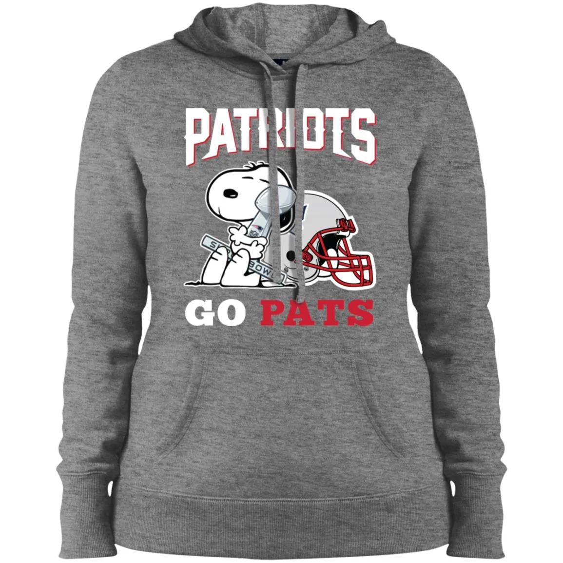 Go Pats - New England Patriots Super Bowl 2019 Snoopy Football Nfl Women Hooded Sweatshirt