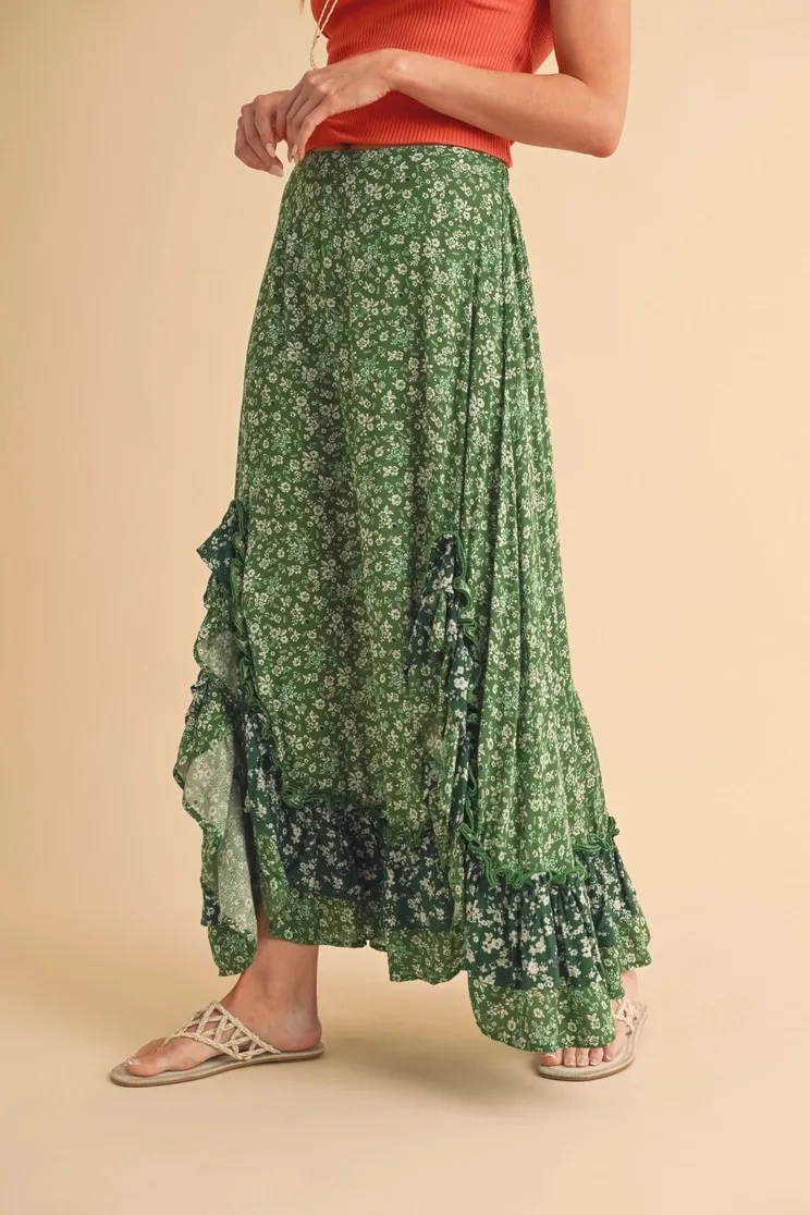 Green with Envy Maxi Skirt
