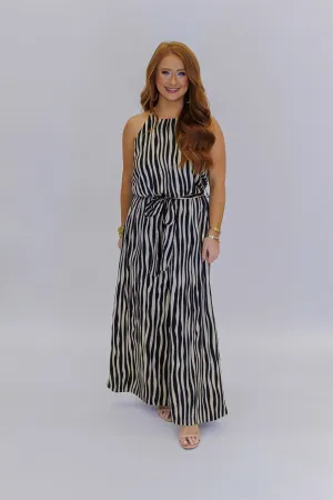 Haley Halter Neck Jumpsuit- Black