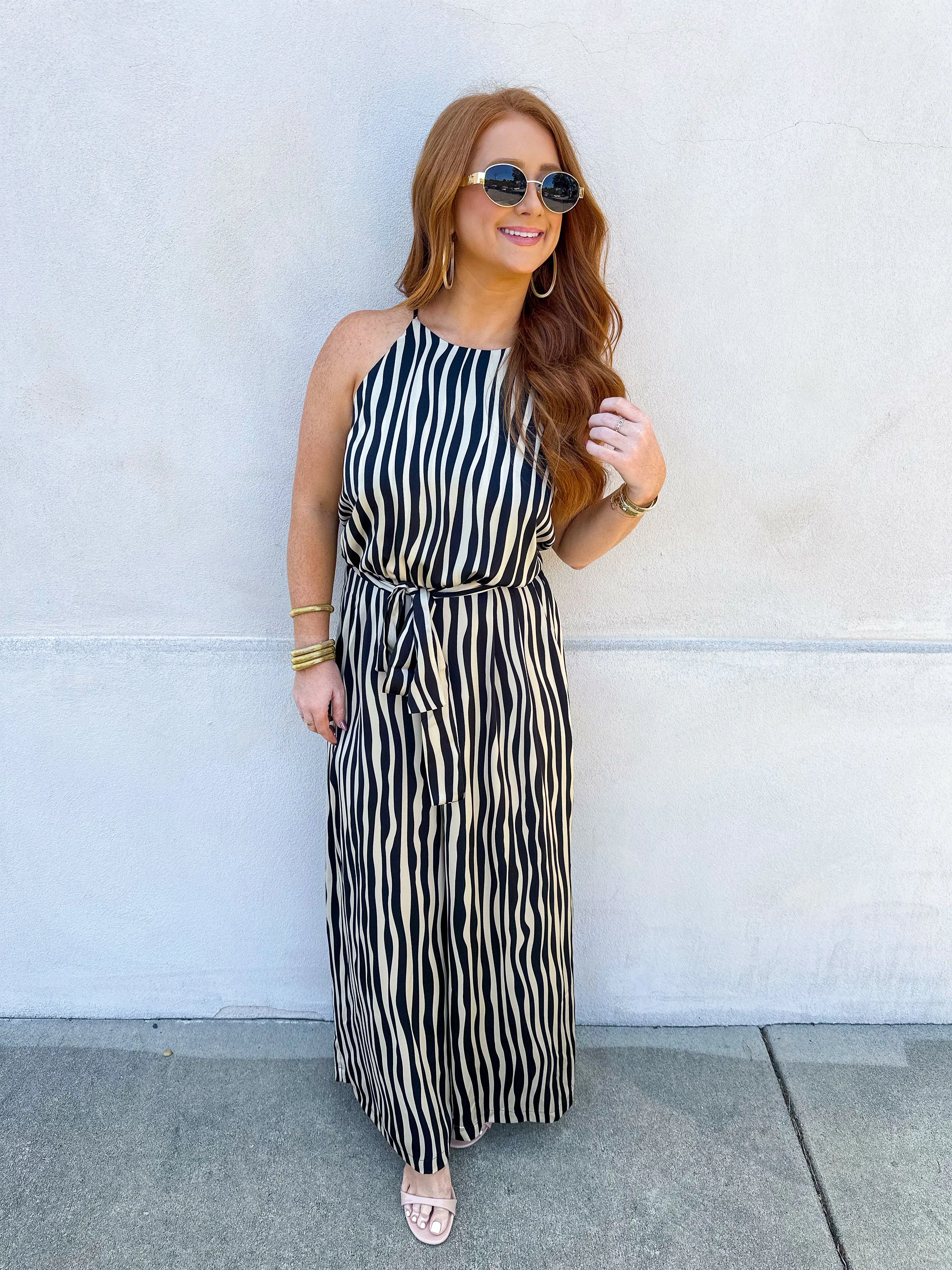 Haley Halter Neck Jumpsuit- Black