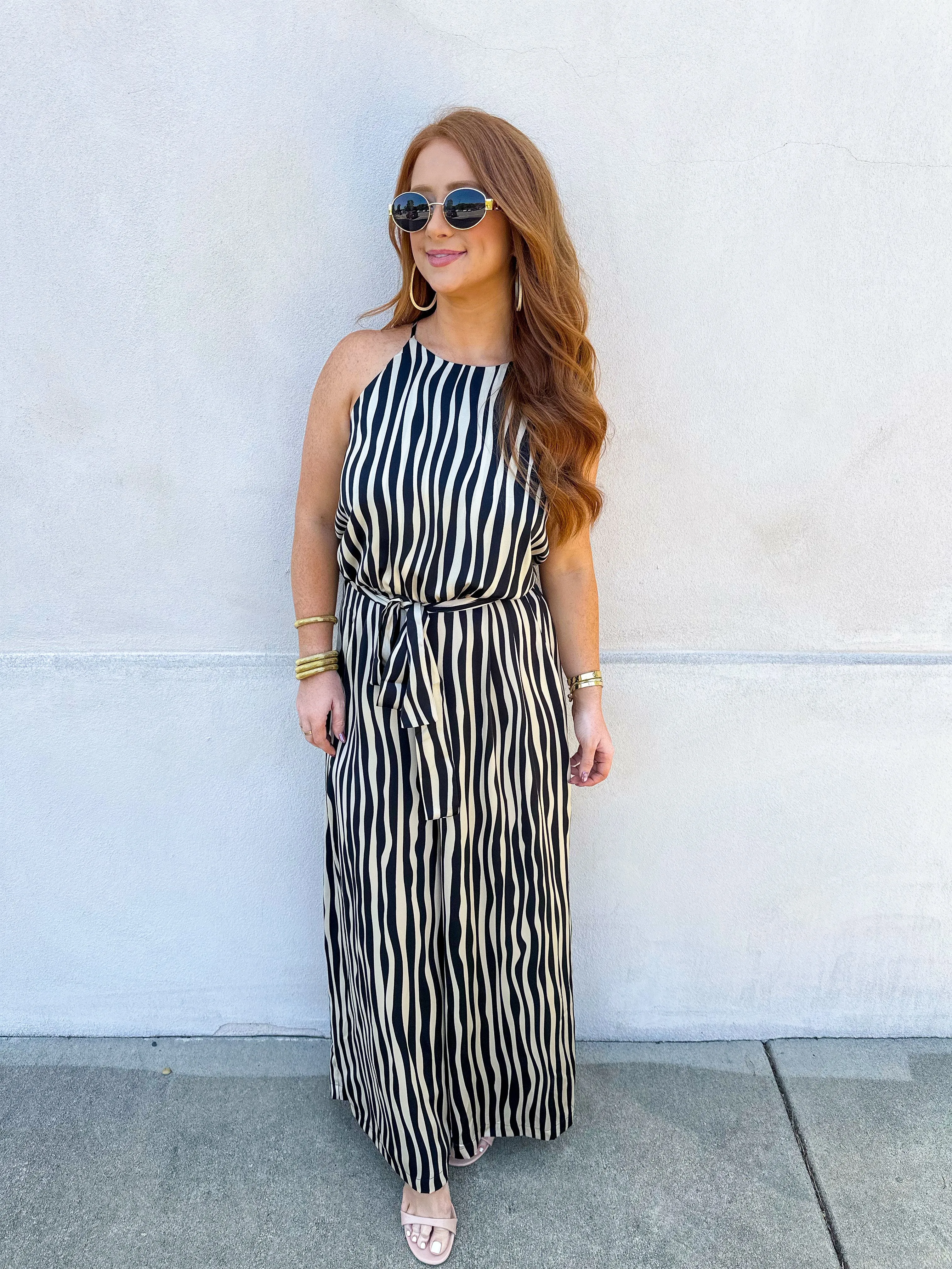 Haley Halter Neck Jumpsuit- Black