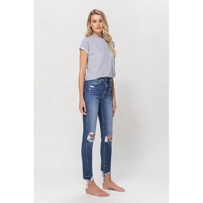 High Rise Ankle Skinny Jeans