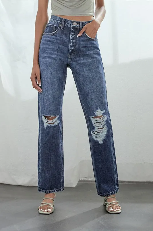 High Rise Boyfriend Medium Wash