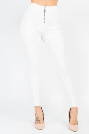 High Waist Denim Jeans, White