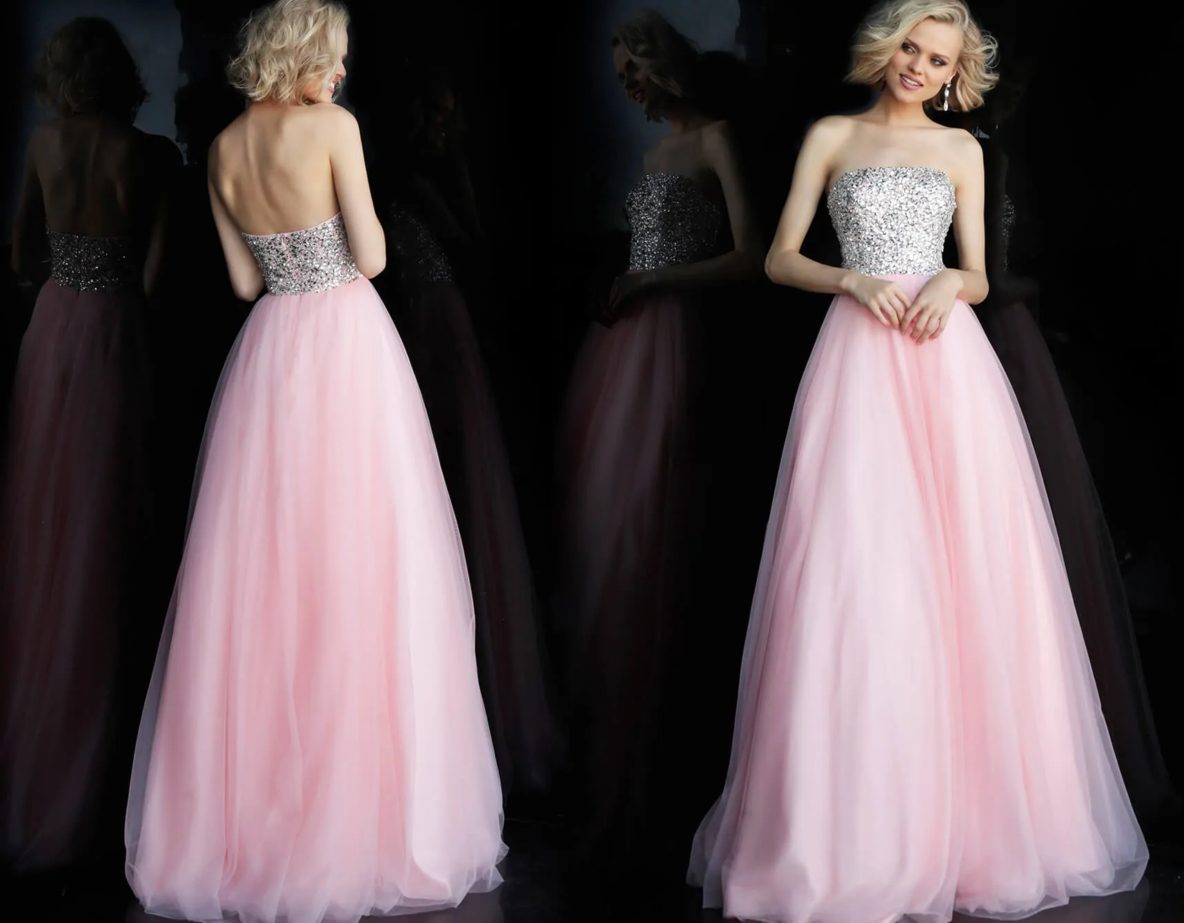 Jovani 52131 Prom Dress Ballgown crystal bodice tulle skirt pageant dresses