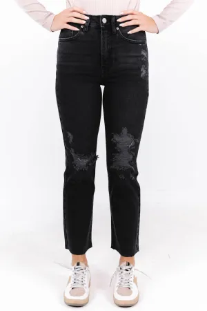 Keep the Momentum Jeans - Washed Black