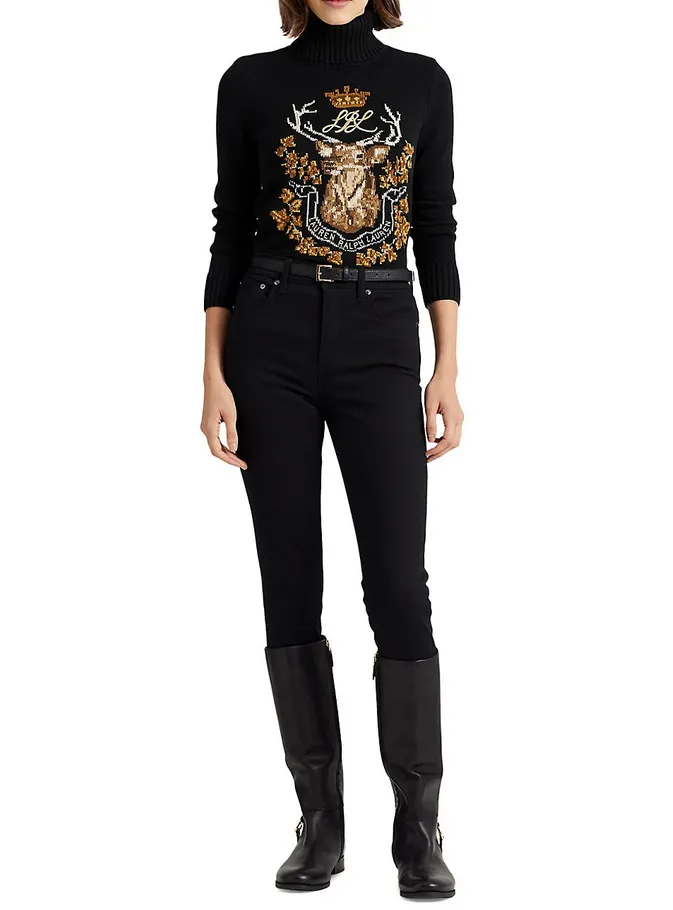 Lauren Ralph Lauren Intarsia-Knit Turtleneck Sweater