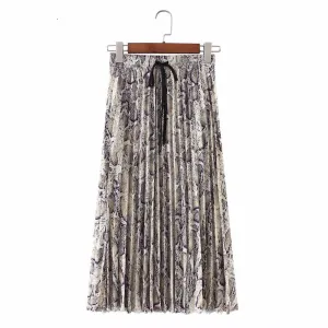 Leopard print midi skirt