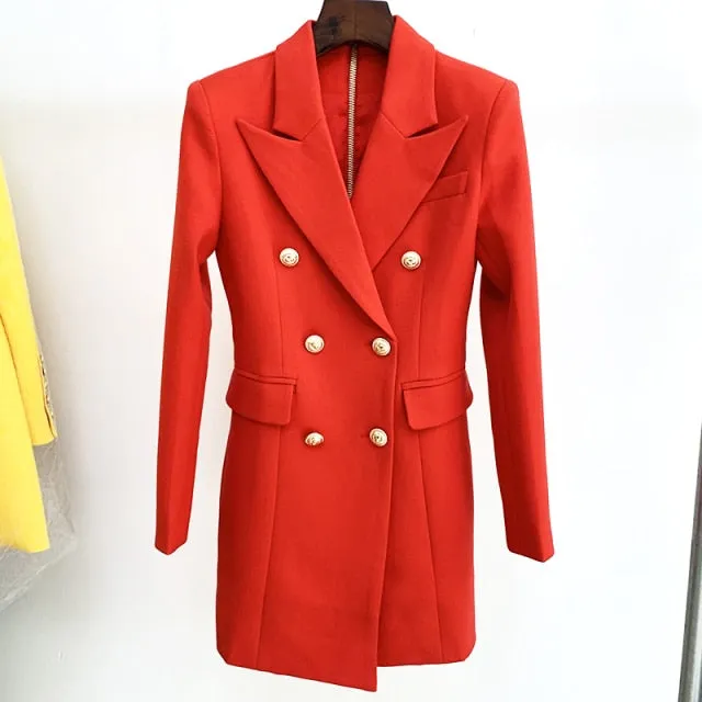 Lion Buttons Double Breasted Blazer