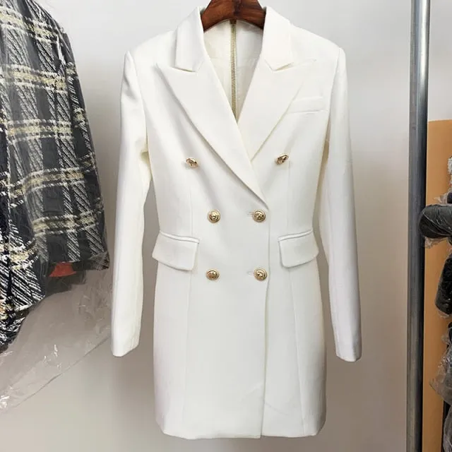 Lion Buttons Double Breasted Blazer