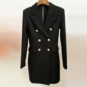 Lion Buttons Double Breasted Blazer