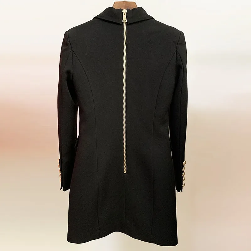 Lion Buttons Double Breasted Blazer
