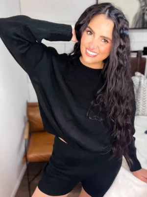 Love For Lounge Sweater Set- BLK