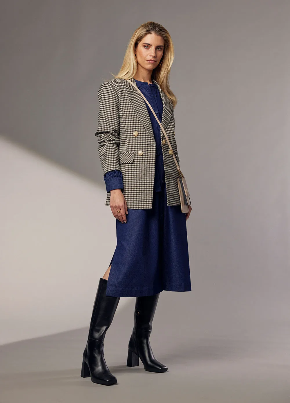 Madly Sweetly Plaid Pitt Blazer