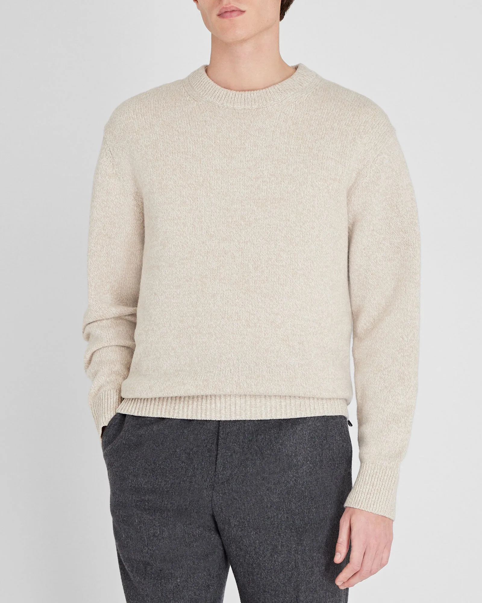 Marl Wool Blend Crewneck