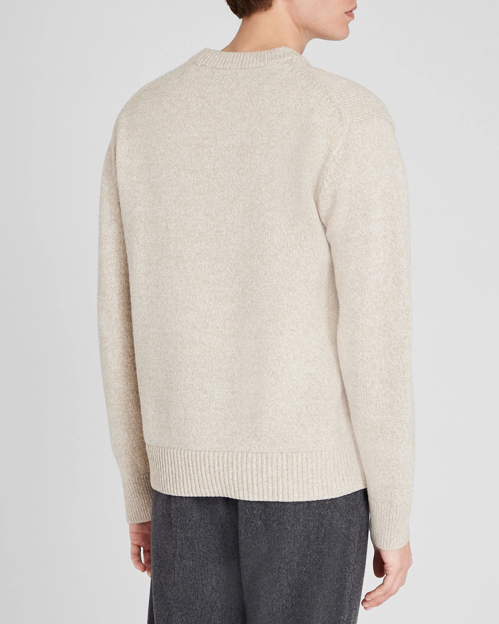 Marl Wool Blend Crewneck