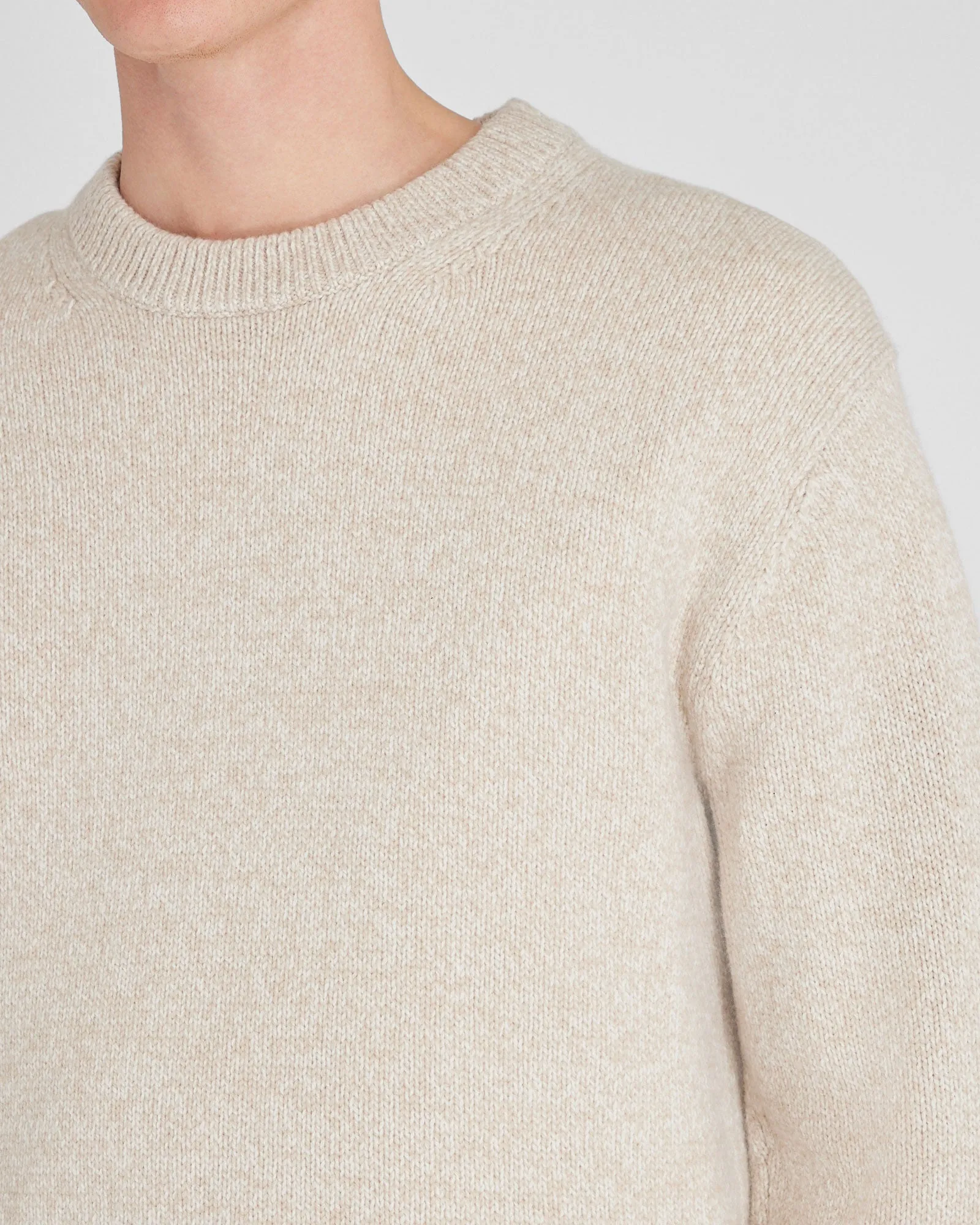 Marl Wool Blend Crewneck