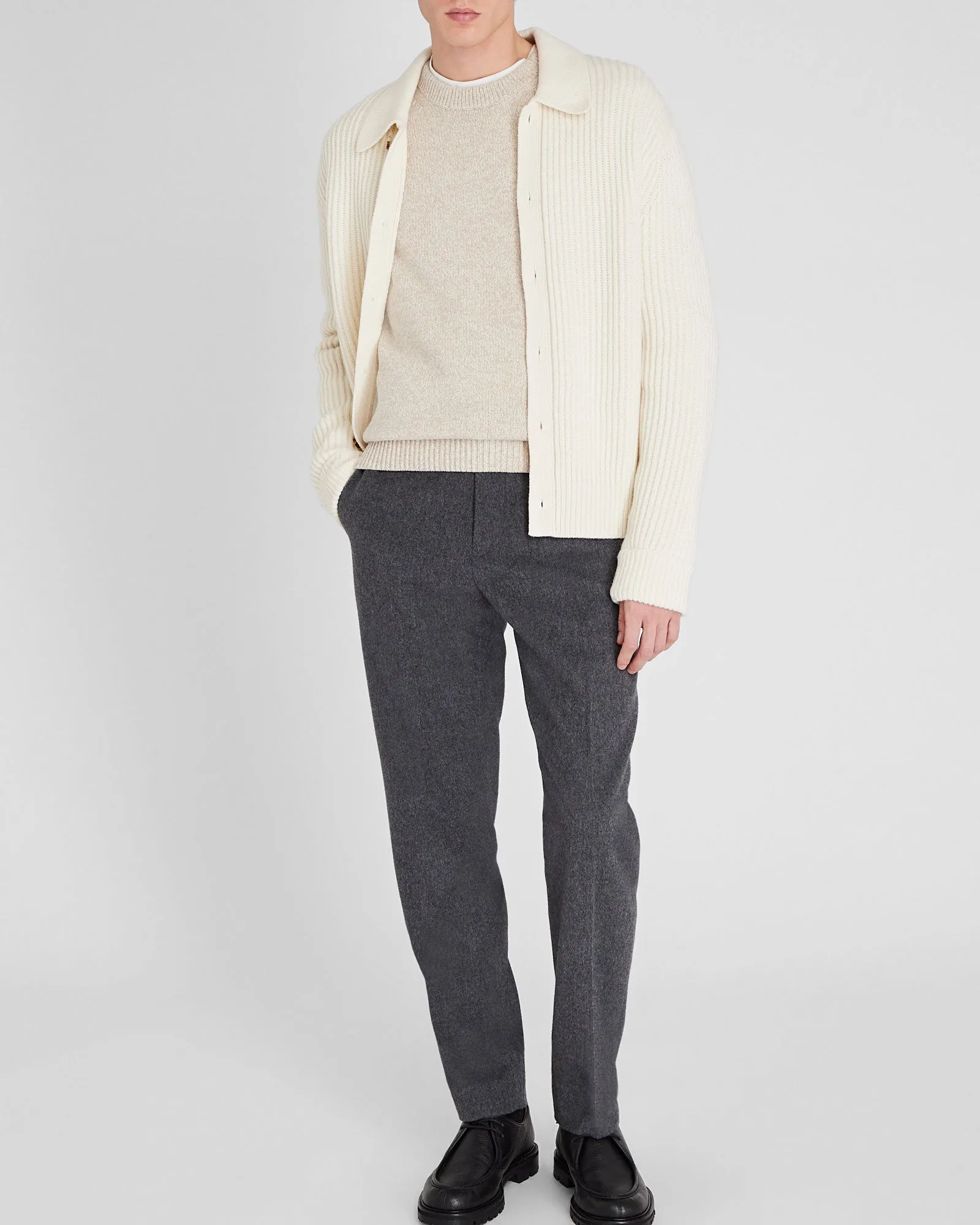 Marl Wool Blend Crewneck
