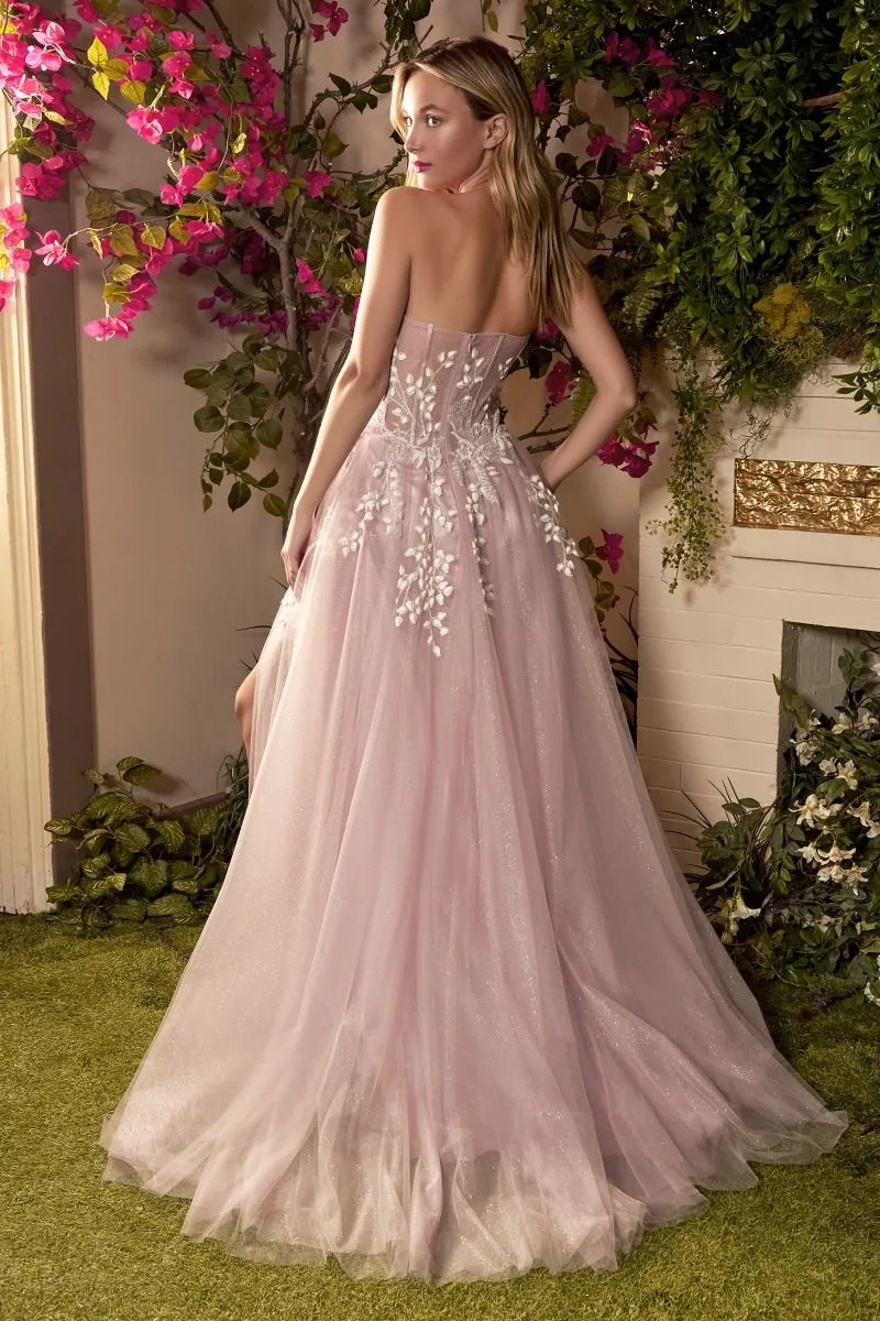 MINKA Lace Applique Bodice Tulle Prom & Formal Dress